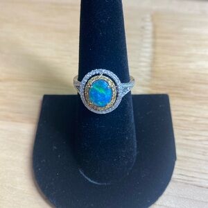 Opal and Diamond Ring